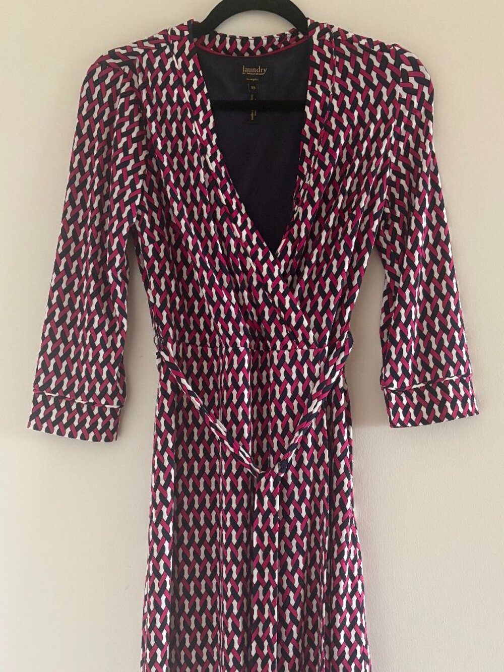 Laundry by Shelli Segal Printed Wrap Dress Size XS
